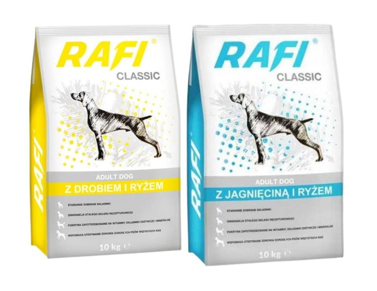 RAFI Classic karma sucha dla psa MIX JAGNIĘCINA 10kg i DRÓB 10kg