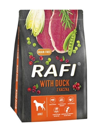 RAFI karma sucha dla psa dorosłego z kaczką 3kg DOLINA NOTECI