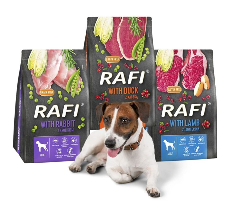 RAFI karma sucha dla psa dorosłego MIX smaków 3x3kg DOLINA NOTECI