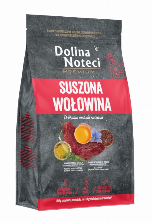 DOLINA NOTECI PREMIUM karma suszona dla kota smak WOŁOWINA 2kg