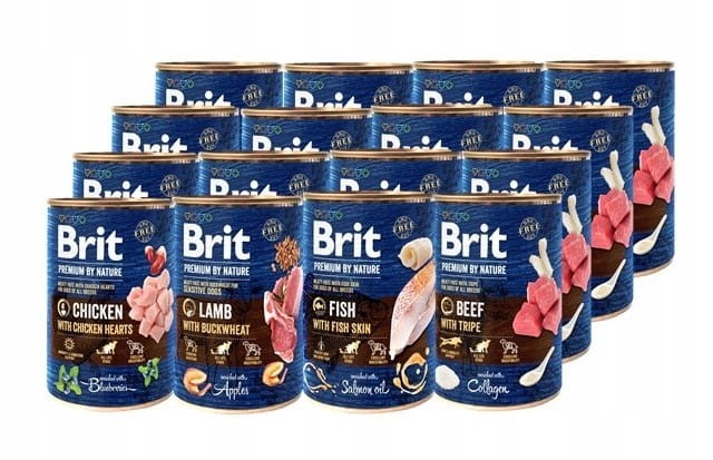 BRIT Premium By Nature MIX smaków 16x400g