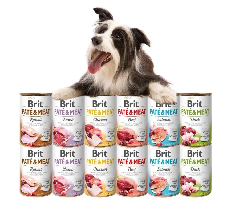 BRIT Mokra karma dla psa Pate&Meat MIX smaków 12x400g BEZZBOŻOWA