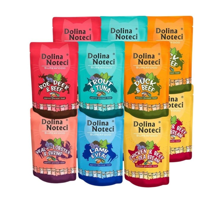 DOLINA NOTECI SUPERFOOD mokra karma dla kota mix smaków 12x85g