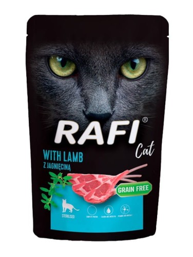 RAFI Cat mokra karma dla kota sterylizowanego z jagnięciną - pasztet 100g