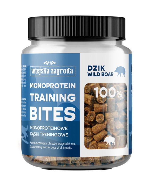 WIEJSKA ZAGRODA Przysmak dla psa Treningowy Dzik kąski monoproteinowe 150g