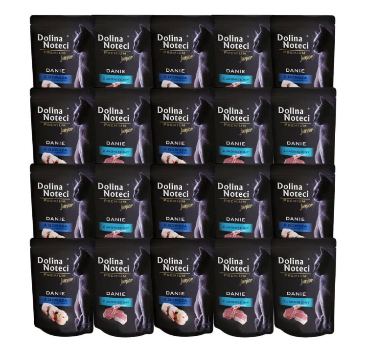 DOLINA NOTECI PREMIUM Mokra karma dla kota JUNIOR DANIE 20x85g