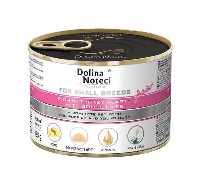 DOLINA NOTECI PREMIUM mokra karma dla psa Junior serca z indyka 185g MAŁE RASY