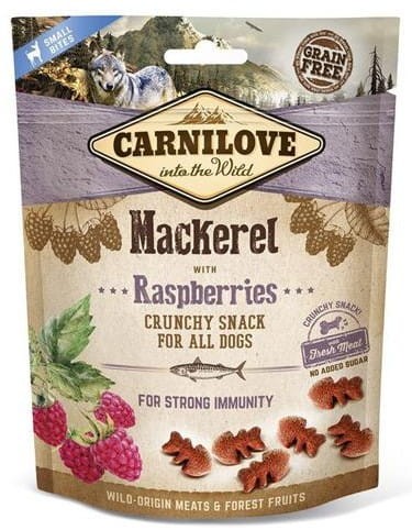 CARNILOVE Przysmak dla psa Makrela z malinami Crunchy Snack 200g