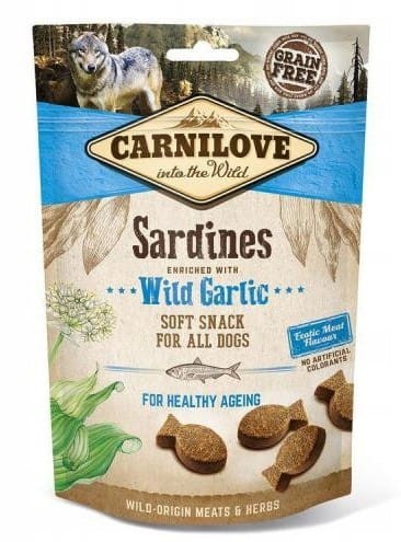 CARNILOVE Miękki przysmak dla psa Sardynka z czosnkiem SOFT SNACK 200g