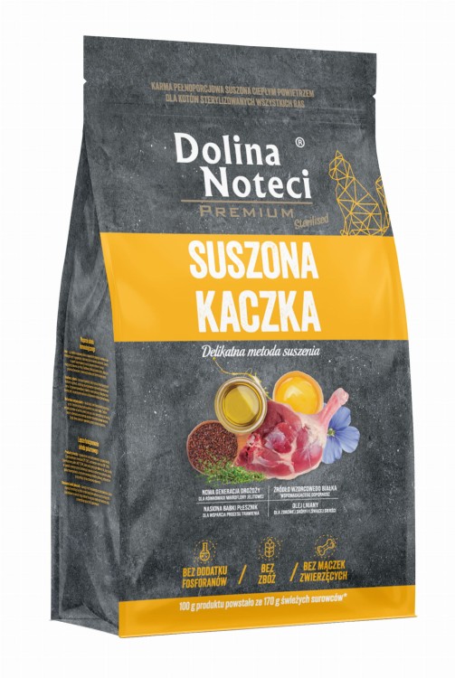 DOLINA NOTECI PREMIUM karma suszona dla kota sterylizowanego KACZKA 2kg