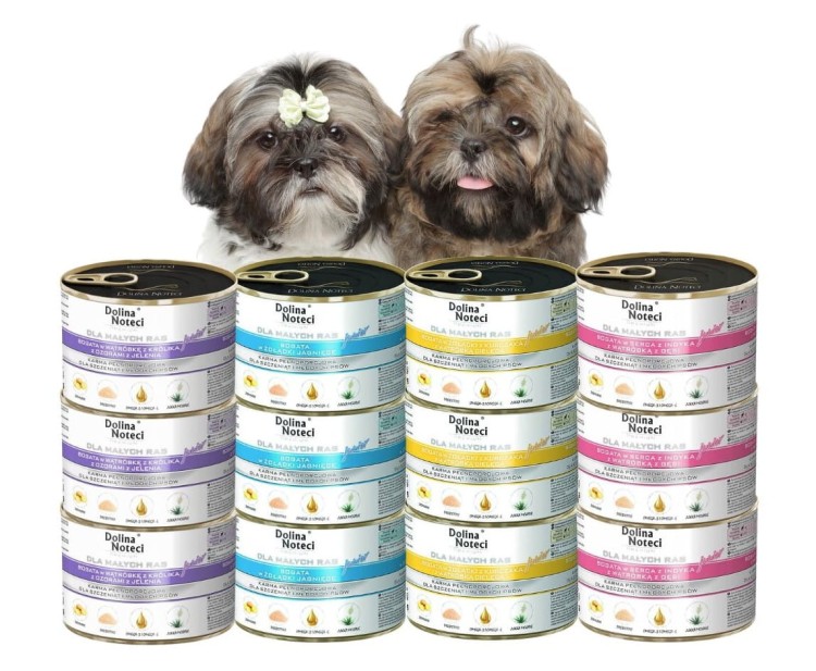 DOLINA NOTECI PREMIUM mokra karma dla psa Junior MIX SMAKÓW 12x 185g MAŁE RASY