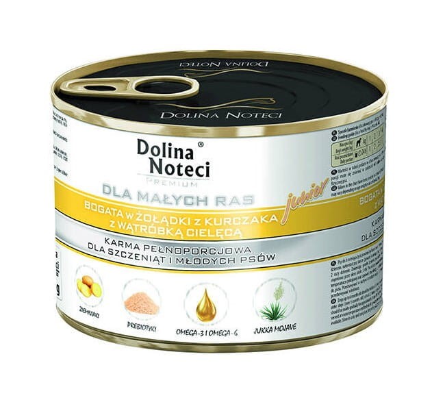 DOLINA NOTECI PREMIUM mokra karma dla psa Junior MIX SMAKÓW 12x 185g MAŁE RASY