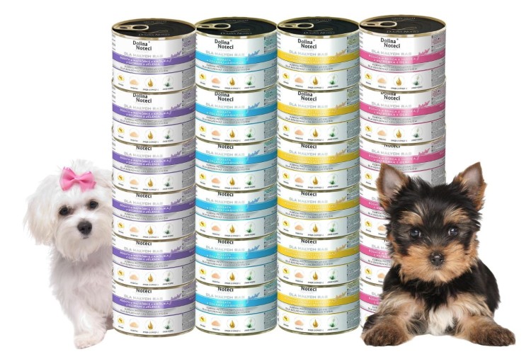 DOLINA NOTECI PREMIUM mokra karma dla psa Junior MIX SMAKÓW 24x185g MAŁE RASY