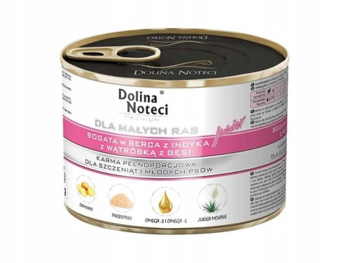 DOLINA NOTECI PREMIUM mokra karma dla psa Junior MIX SMAKÓW 24x185g MAŁE RASY