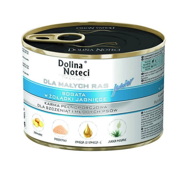 DOLINA NOTECI PREMIUM mokra karma dla psa Junior MIX SMAKÓW 24x185g MAŁE RASY