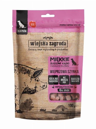 WIEJSKA ZAGRODA Przysmak dla psa Wieprzowa szynka 100g