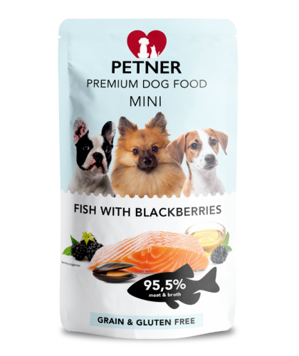 PETNER MINI Mokra karma dla psa Ryba z jeżynami 135g