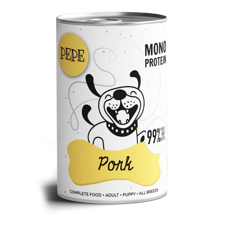 PEPE Pork mokra karma dla psa Wieprzowina 400g Monoproteinowa