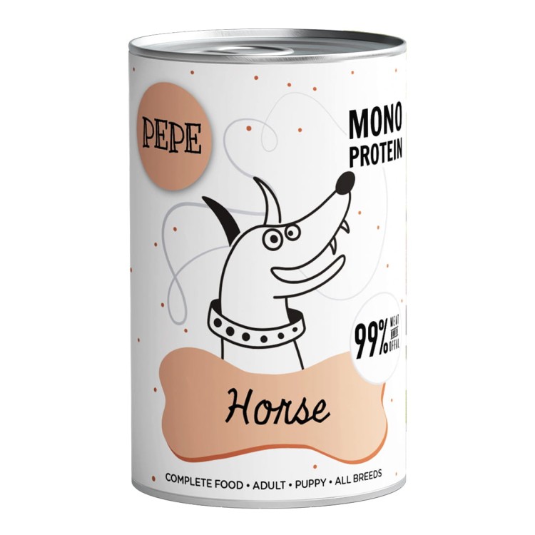 PEPE Horse mokra karma dla psa Koń 400g Monoproteinowa