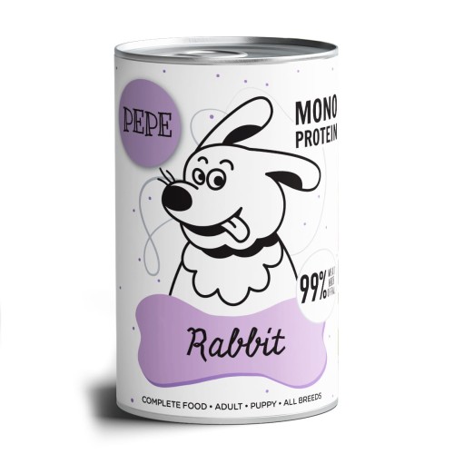 PEPE Rabbit mokra karma dla psa Królik 400g Monoproteinowa