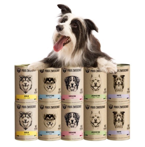 PAKA ZWIERZAKA mokra karma dla psa MIX SMAKÓW 10x400g