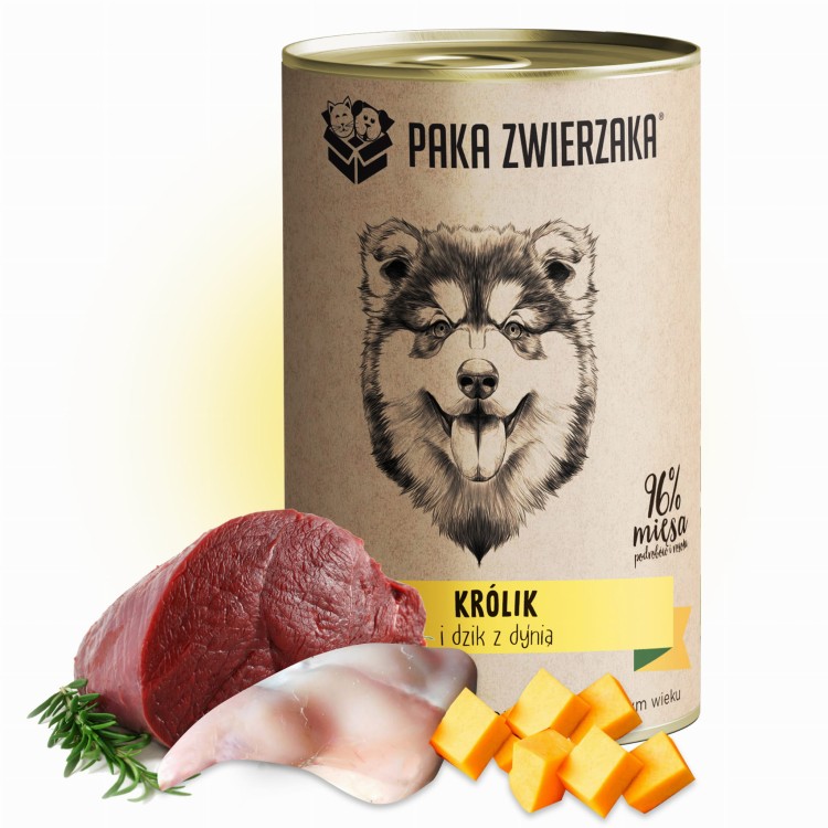 PAKA ZWIERZAKA mokra karma dla psa MIX SMAKÓW 12x400g