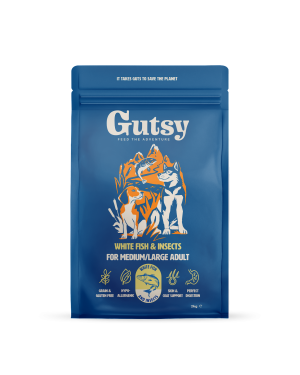GUTSY Naturalna sucha karma dla psów dużych ras Fish&Insect 2kg