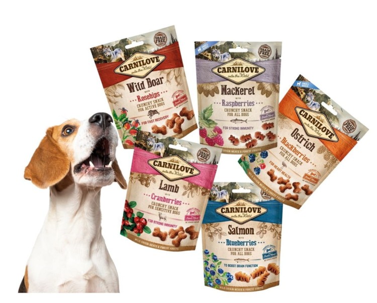 CARNILOVE Przysmak dla psa Crunchy Snack MIX SMAKÓW 5x200g