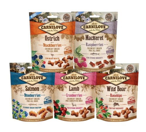 CARNILOVE Przysmak dla psa Crunchy Snack MIX SMAKÓW 5x200g