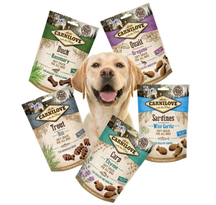 CARNILOVE Miękki przysmak dla psa SOFT SNACK MIX SMAKÓW 5x200g