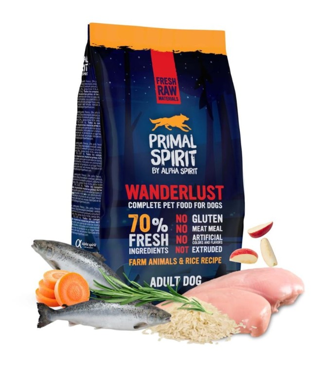 PRIMAL SPIRIT Karma sucha dla psa Wanderlust 1kg RYBY KURCZAK RYŻ