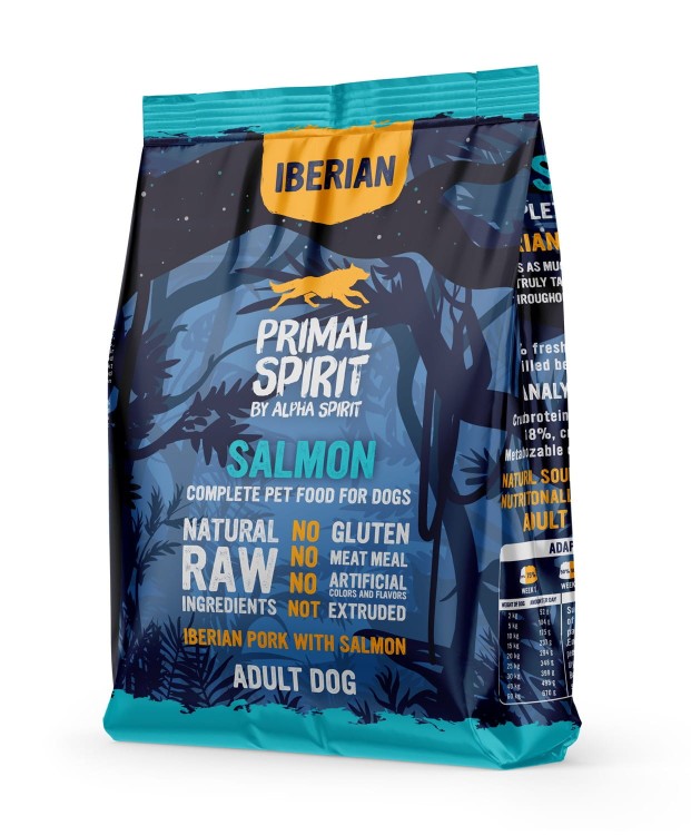 PRIMAL SPIRIT Karma sucha dla psa Iberian Salmon 1kg WIEPRZOWINA ŁOSOŚ