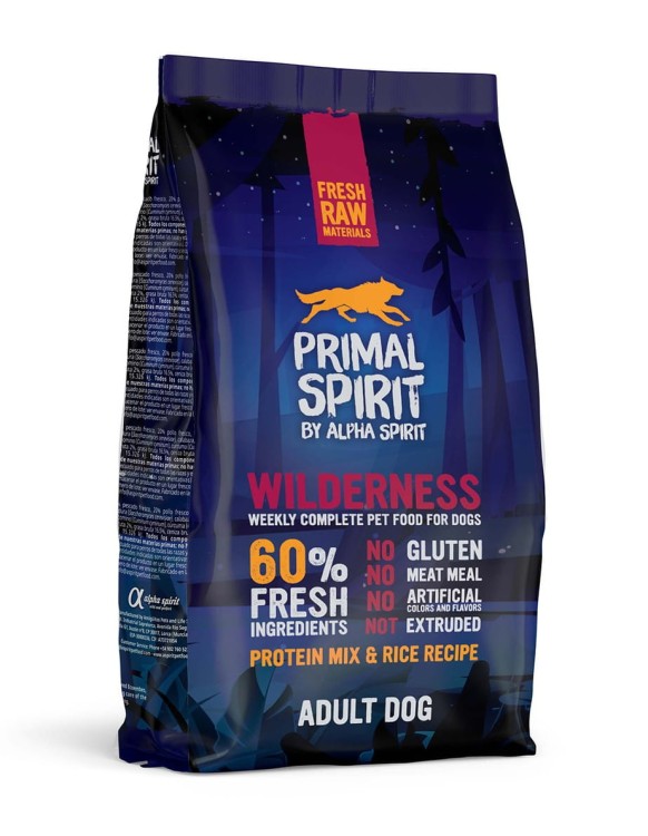 PRIMAL SPIRIT Karma sucha dla psa Wilderness 1kg WIEPRZOWINA KURCZAK RYBY