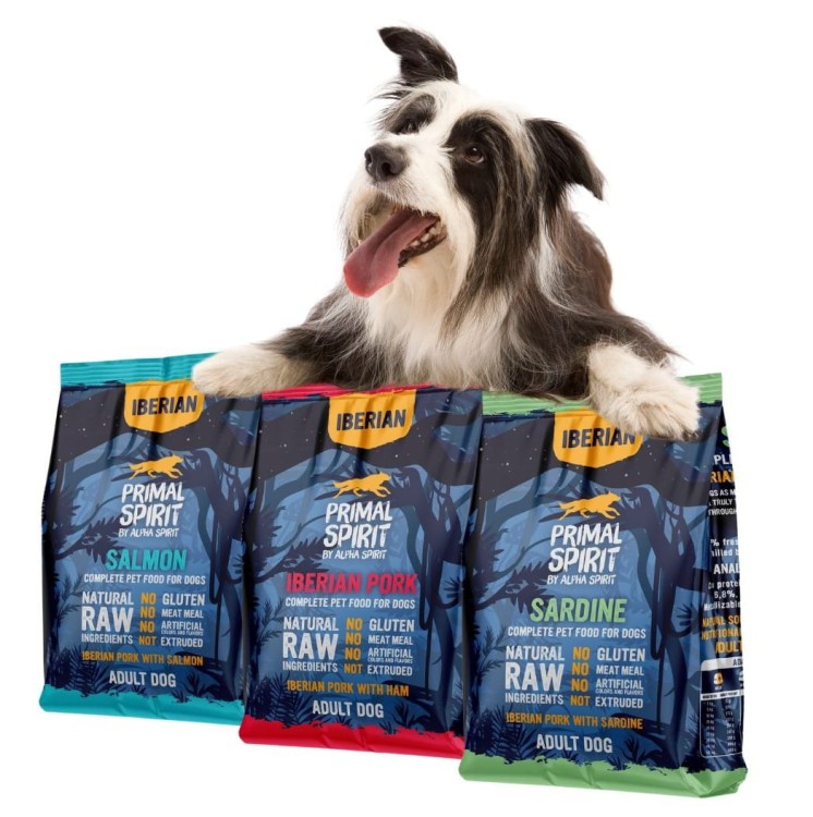 PRIMAL SPIRIT Karma sucha dla psa Iberian MIX SMAKÓW 3x1kg BEZ KURCZAKA