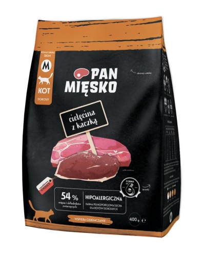 PAN MIĘSKO Karma sucha dla kota MIX SMAKÓW 10x400g chrupki
