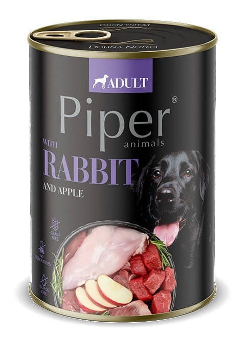 PIPER mokra karma dla psa z królikiem i jabłkiem 400g Dolina Noteci