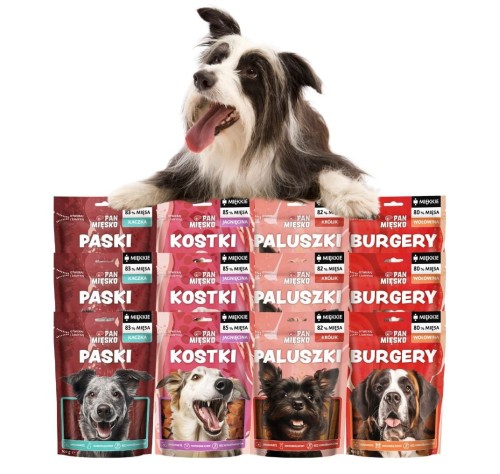 PAN MIĘSKO Naturalne Przysmaki dla psa MIX 12x100g MONOBIAŁKOWE