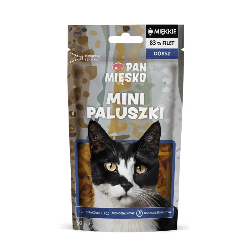PAN MIĘSKO Naturalne Miękkie Przysmaki dla kota MIX 12x50g
