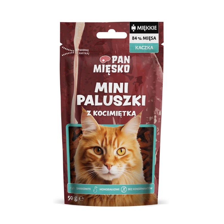 PAN MIĘSKO Naturalne Miękkie Przysmaki dla kota MIX 12x50g