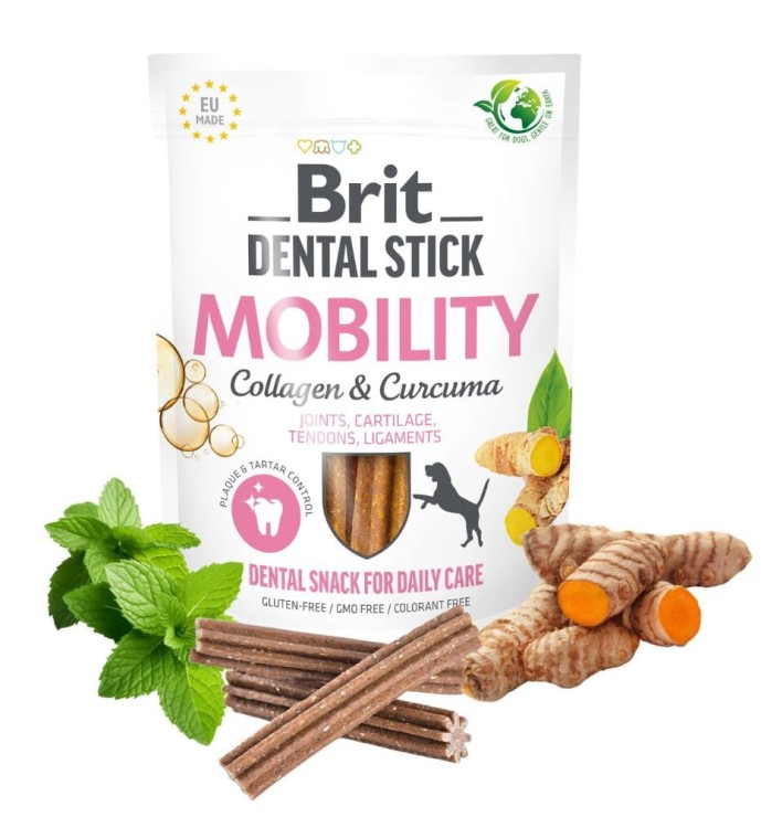 BRIT Dental Przysmak dentystyczny dla psa MOBILITY CURCUMA&COLLAGEN 251g