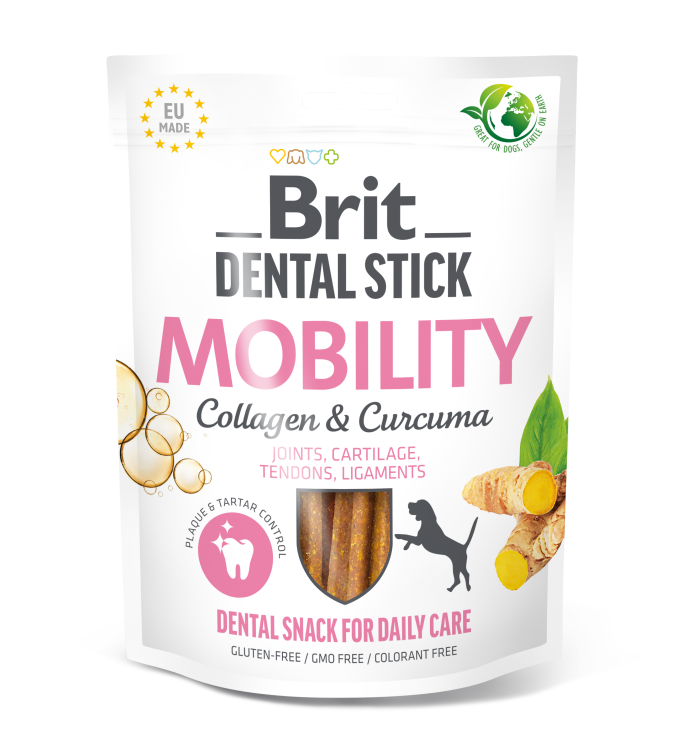 BRIT Dental Przysmak dentystyczny dla psa MOBILITY CURCUMA&COLLAGEN 251g