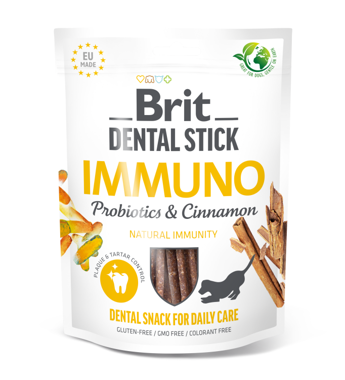 BRIT Dental Przysmak dentystyczny dla psa IMMUNO PROBIOTICS&CINNAMON 251g ODPORNOŚĆ