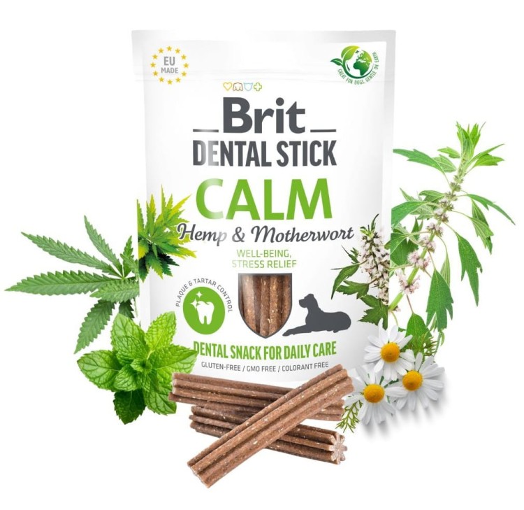 BRIT Dental Przysmak dentystyczny dla psa HEMP&MATHERWORT 251g USPOKOJENIE