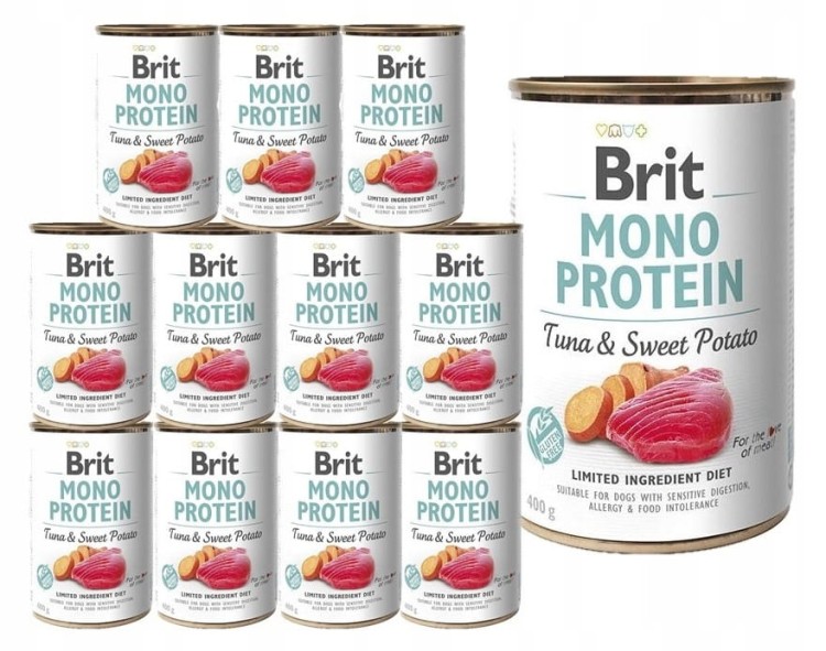 BRIT Mono Protein Tuna&Sweet Potato mokra karma Tuńczyk i batat 12x400g