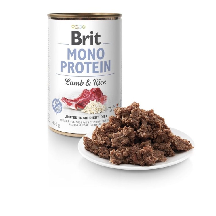 BRIT Mono Protein Lamb&Rice mokra karma Jagnięcina z ryżem 12x400g