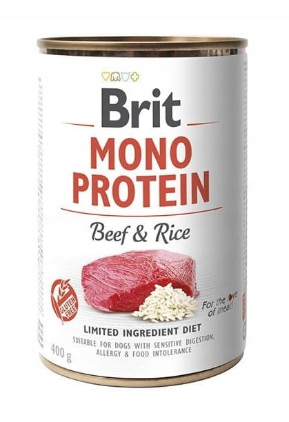 BRIT Mono Protein Beef&Rice mokra karma Wołowina z ryżem 12x400g