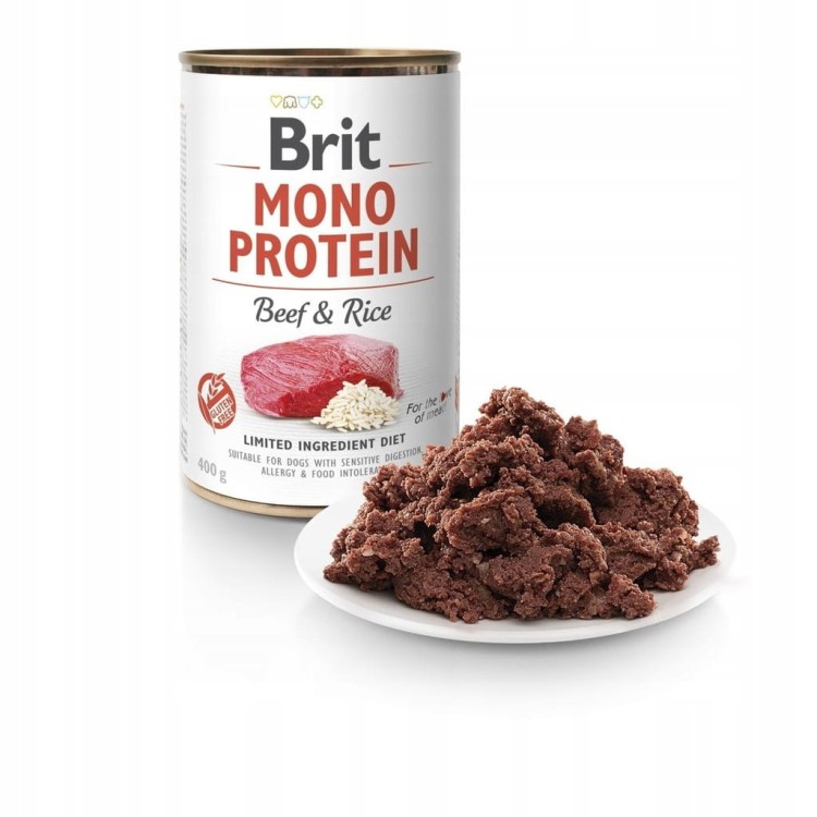 BRIT Mono Protein Beef&Rice mokra karma Wołowina z ryżem 12x400g