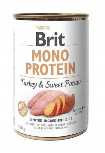 BRIT Mono Protein Turkey&Sweet Potato mokra karma Indyk i batat 6x400g