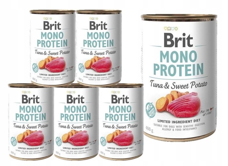BRIT Mono Protein Tuna&Sweet Potato mokra karma Tuńczyk i batat 6x400g