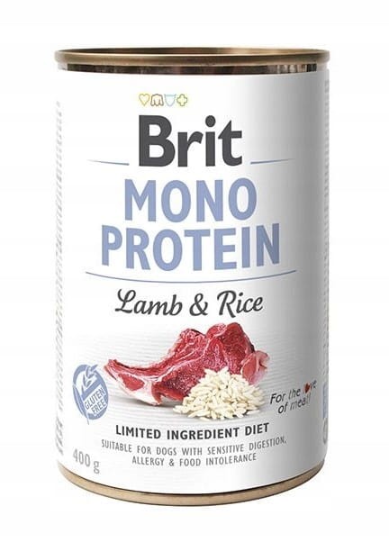 BRIT Mono Protein Lamb&Rice mokra karma Jagnięcina z ryżem 6x400g